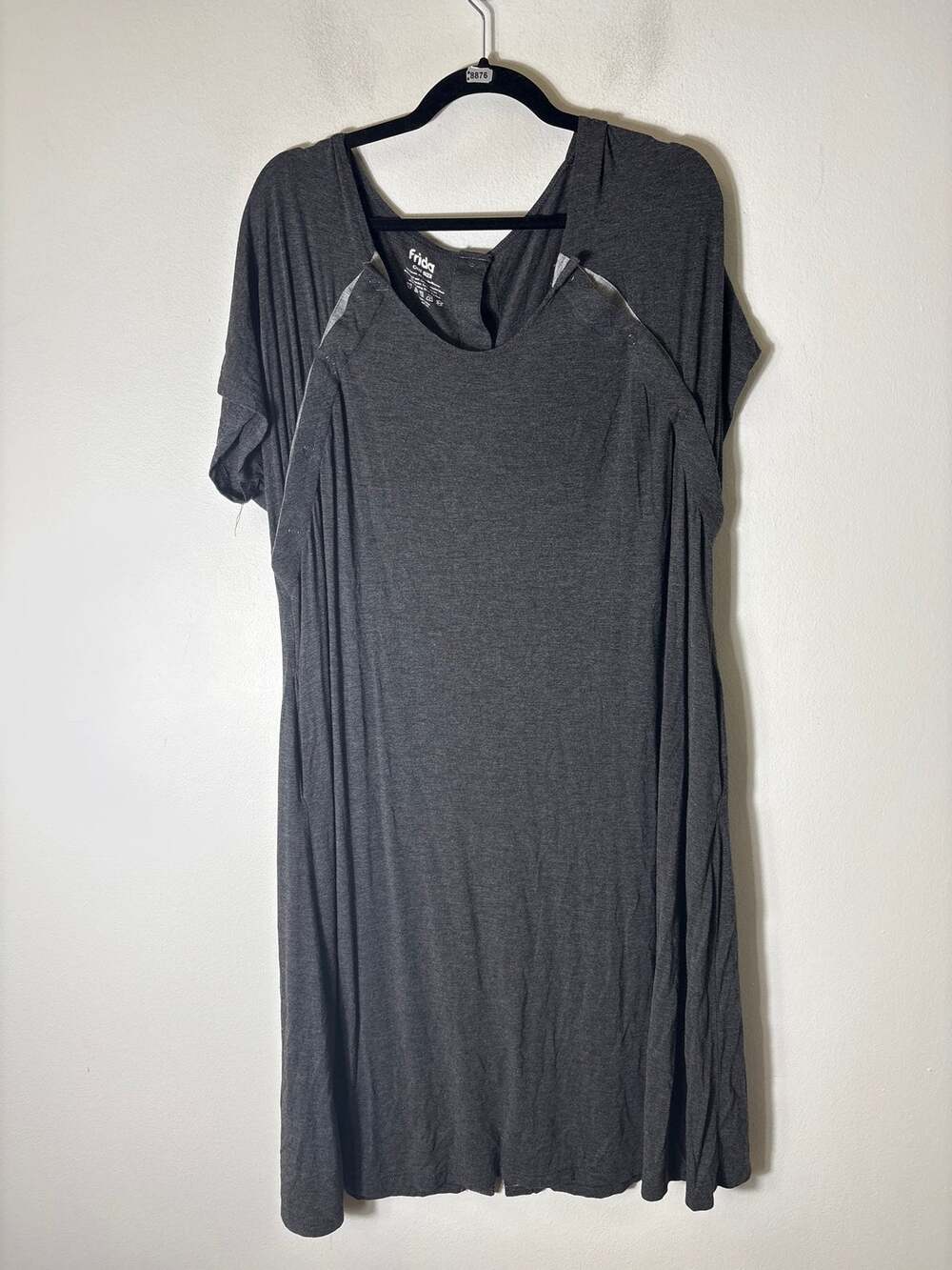Frida Mom Dark Gray Short Sleeve Maternity Dress Sz OS